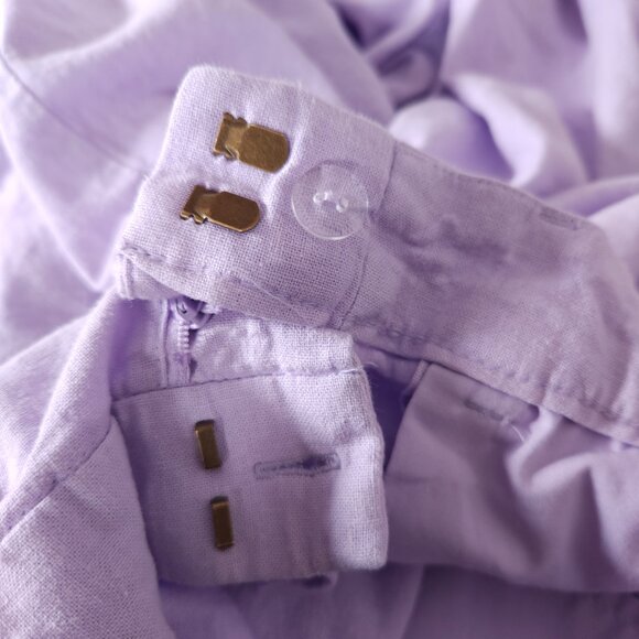 Old Navy Womens Extra High Rise Taylor Wide Leg Pants Large Linen Blend Trouser - Picture 10 of 15